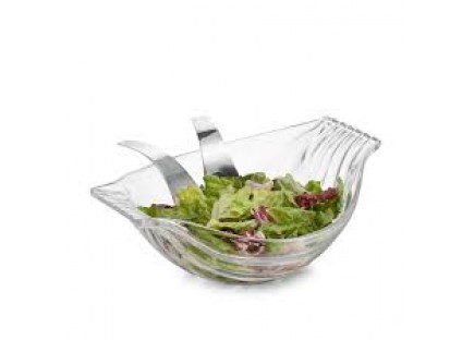 Nambe Drift Glass Bowl w/Server